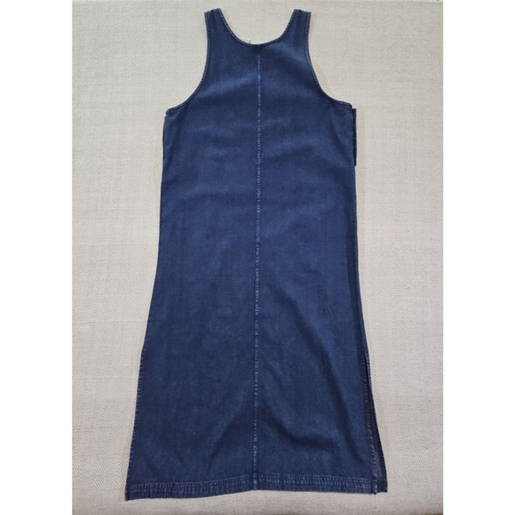 National Wildlife Denim Maxi Dress Size Medium Blue Floral and Bird Embroidery - Picture 8 of 12